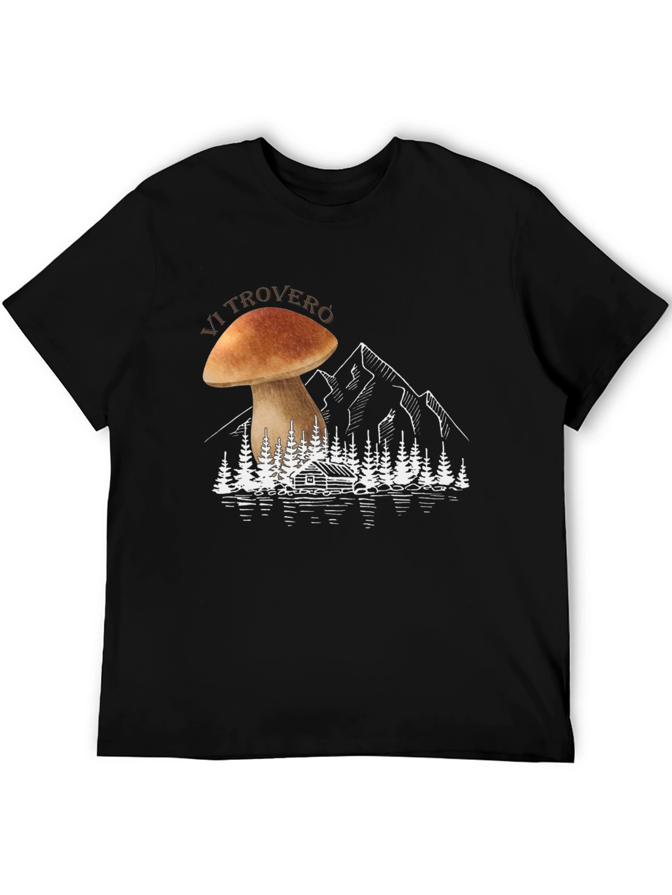 Mushroom Mountain Graphic T-Shirt - Nature Lover Tee