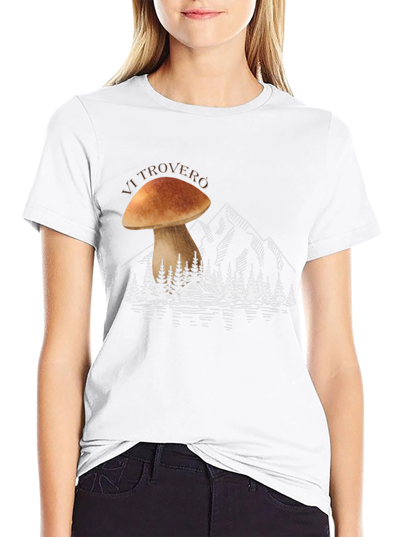Mushroom Mountain Graphic T-Shirt - Nature Lover Tee