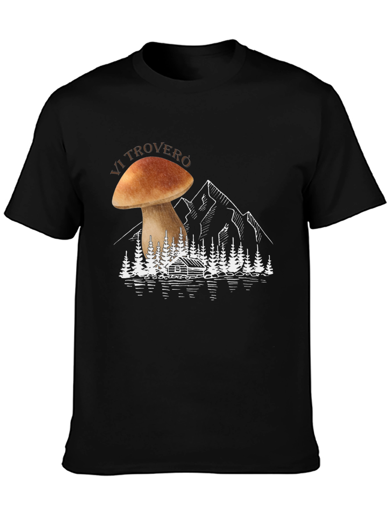 Mushroom Mountain Graphic T-Shirt - Nature Lover Tee