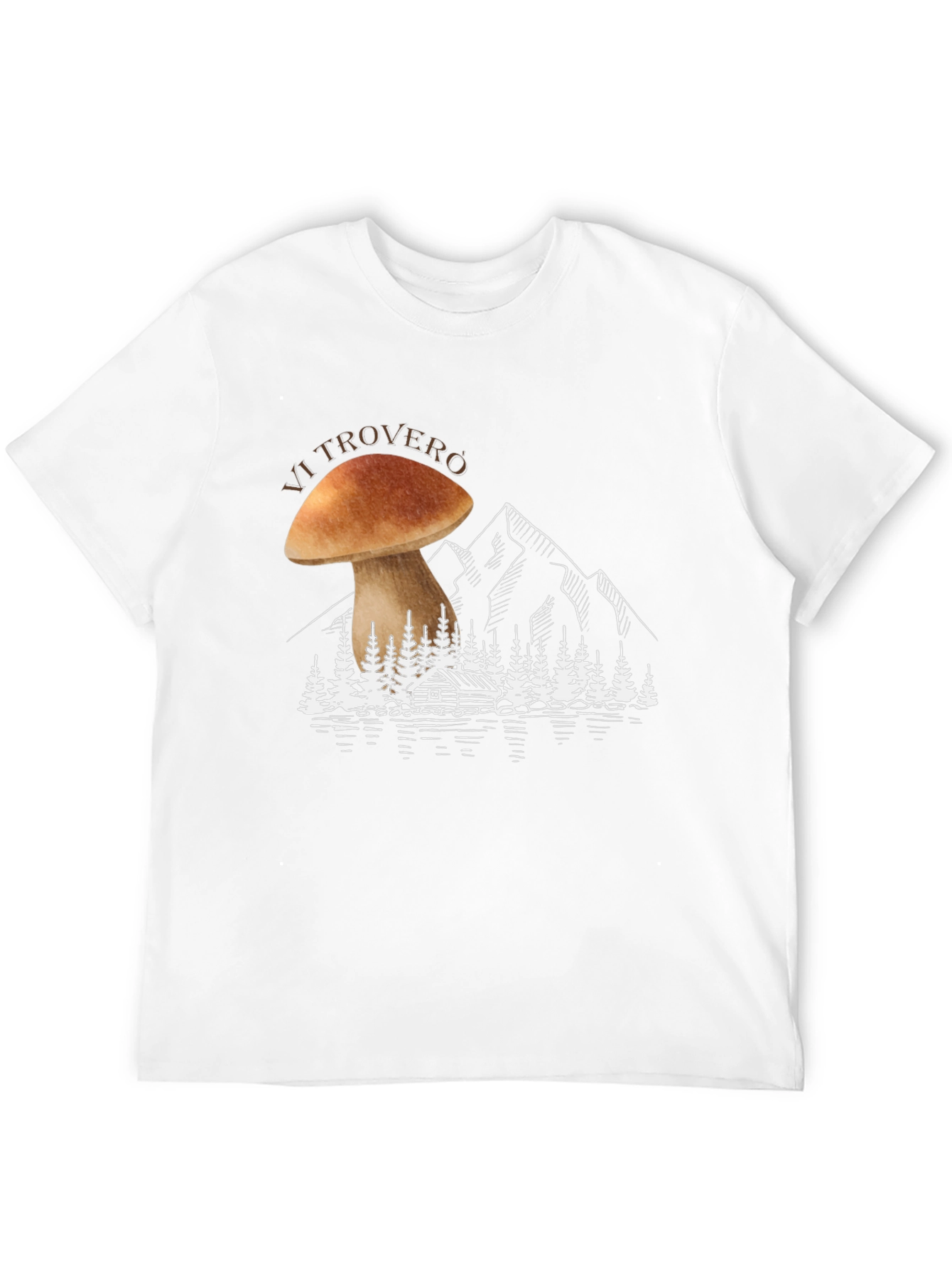 Mushroom Mountain Graphic T-Shirt - Nature Lover Tee
