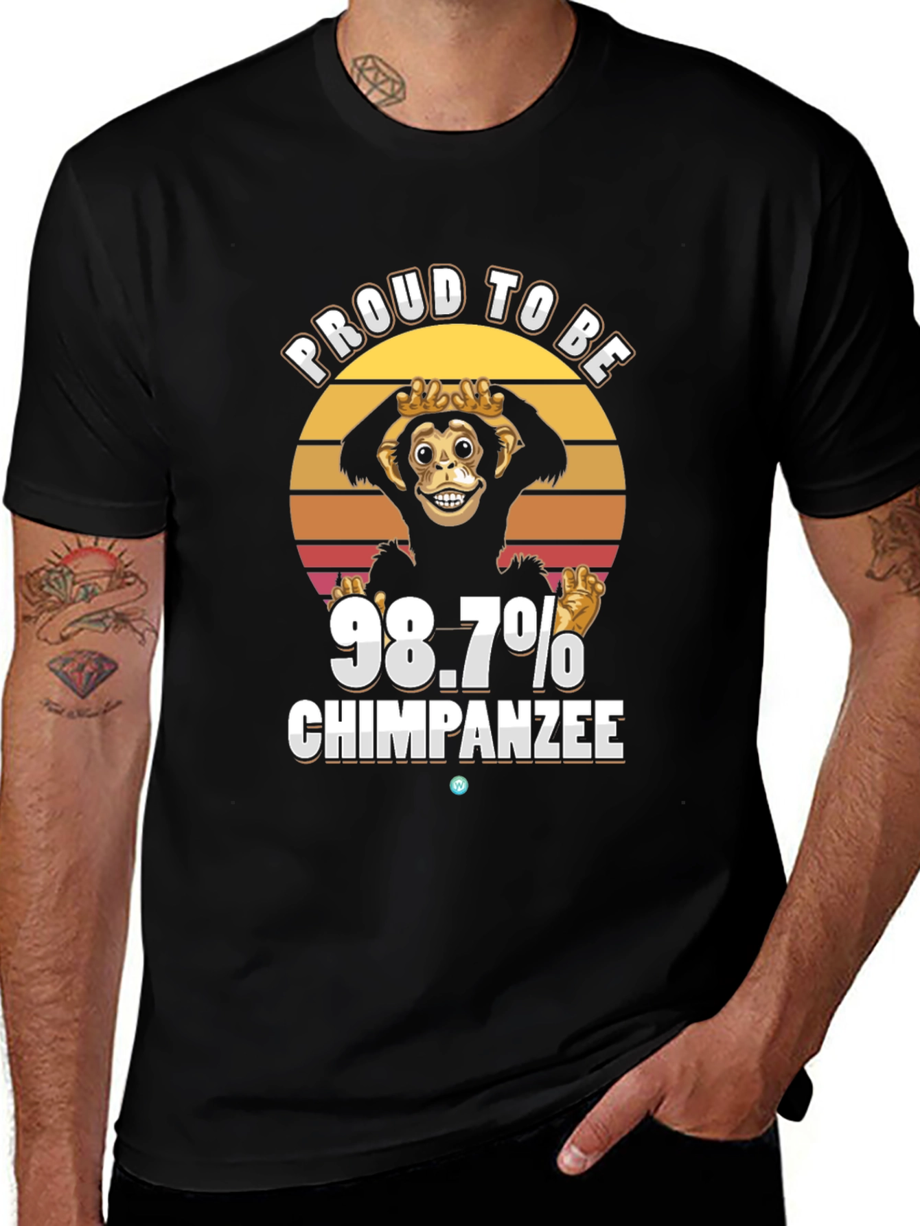 Proud 98.7% Chimpanzee T-Shirt Funny Ape Tee