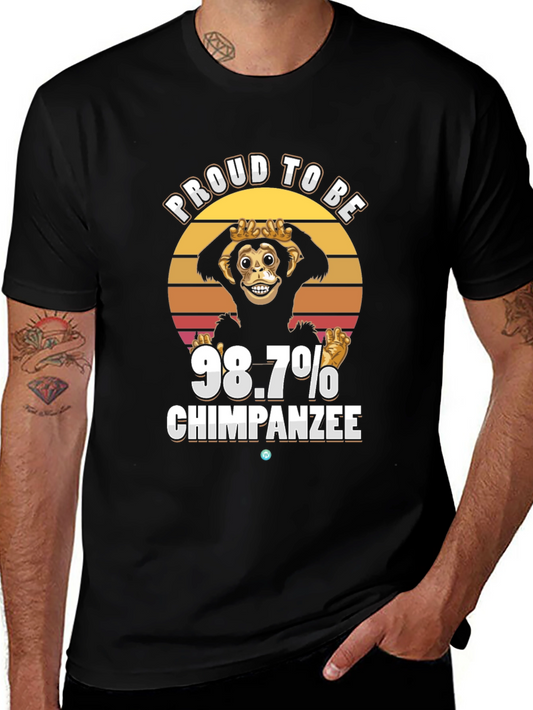Proud 98.7% Chimpanzee T-Shirt Funny Ape Tee