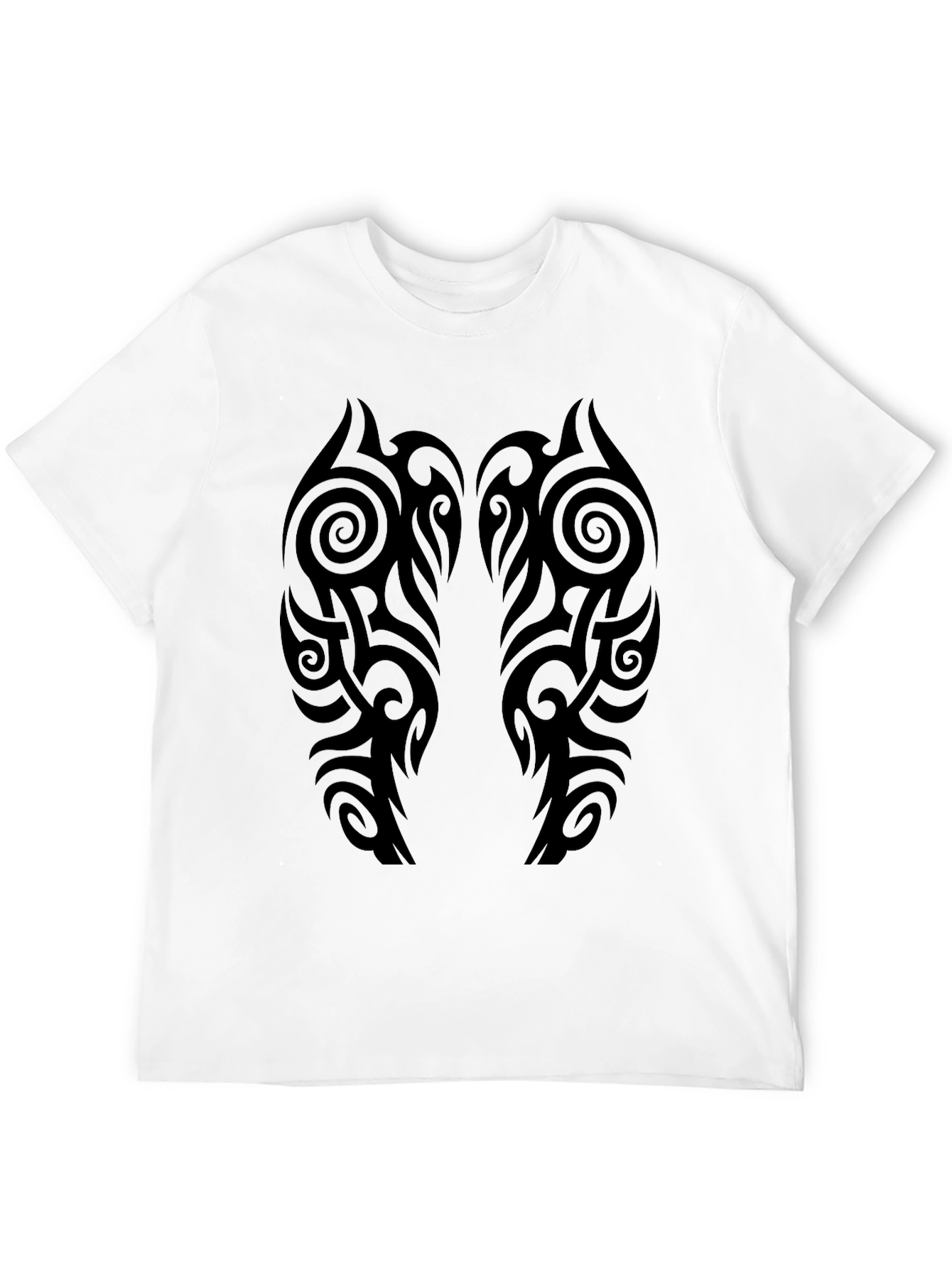 Tribal Tattoo Graphic Tee - Mens Black T-Shirt