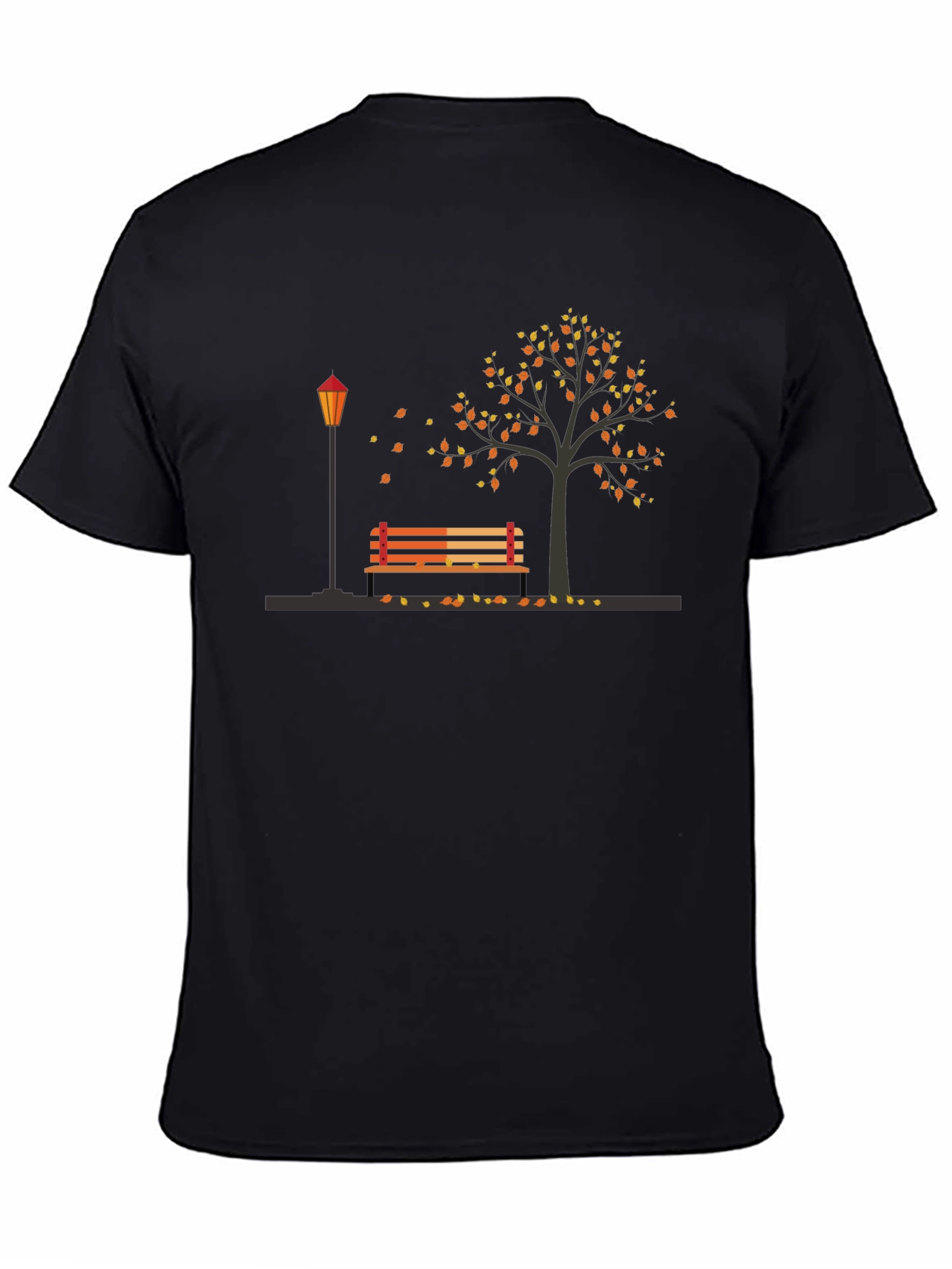 Autumn Park Scene Graphic Tee