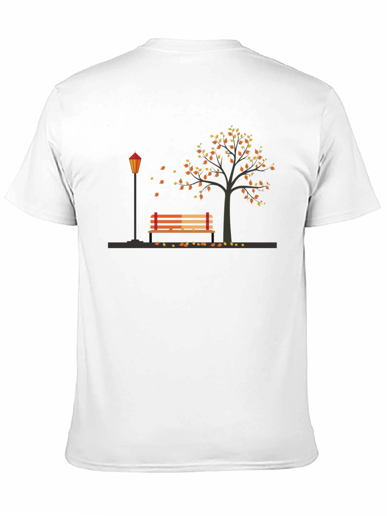Autumn Park Scene Graphic Tee