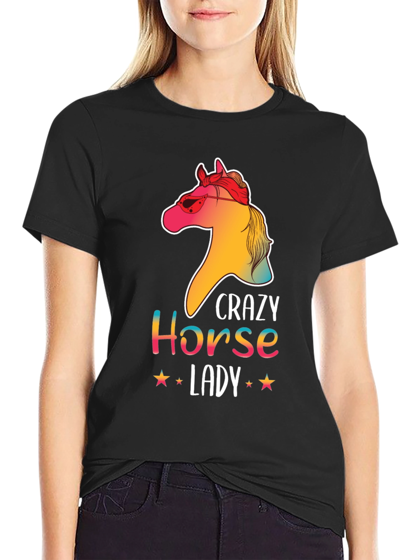 Crazy Horse Lady Graphic T-Shirt - Unisex Tee