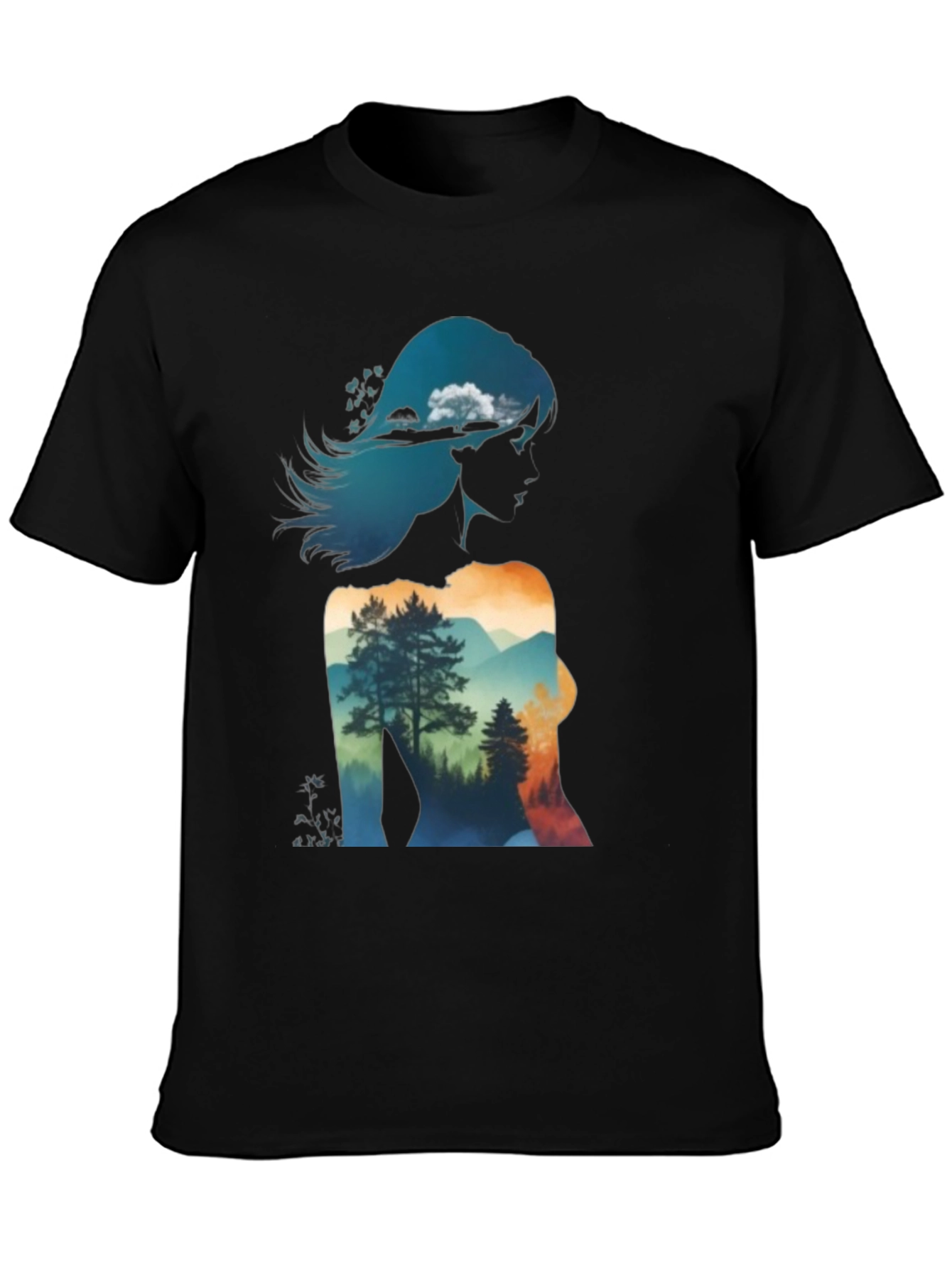 Nature Silhouette Graphic T-Shirt
