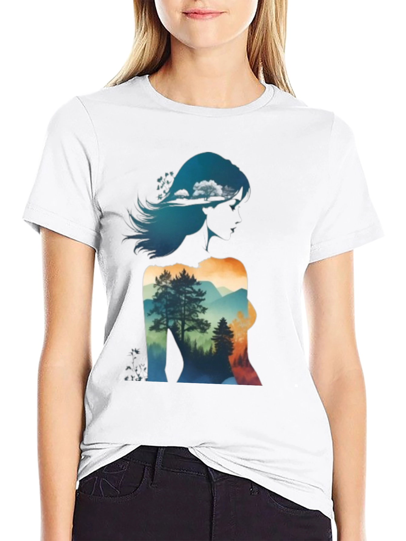 Nature Silhouette Graphic T-Shirt