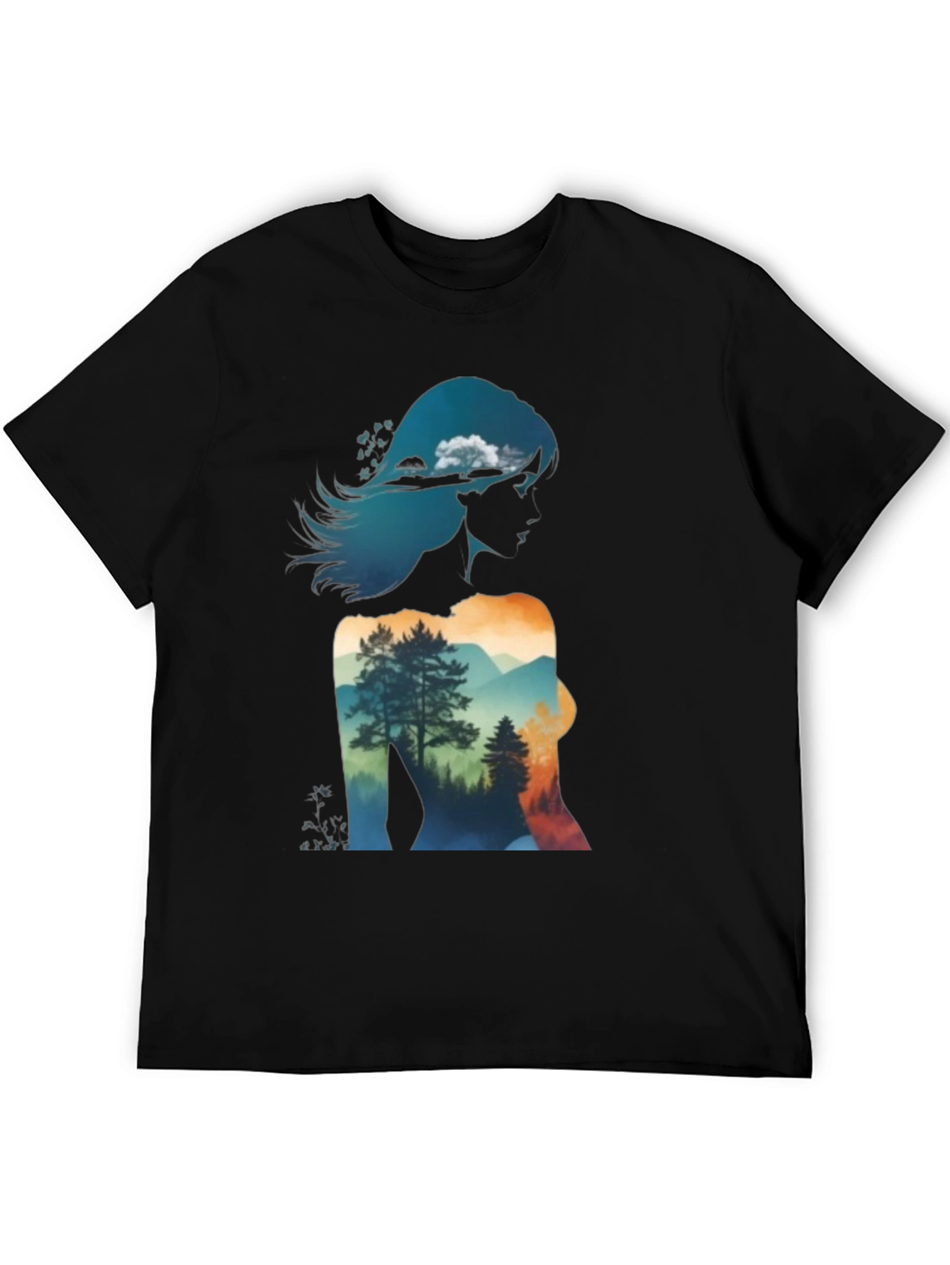 Nature Silhouette Graphic T-Shirt