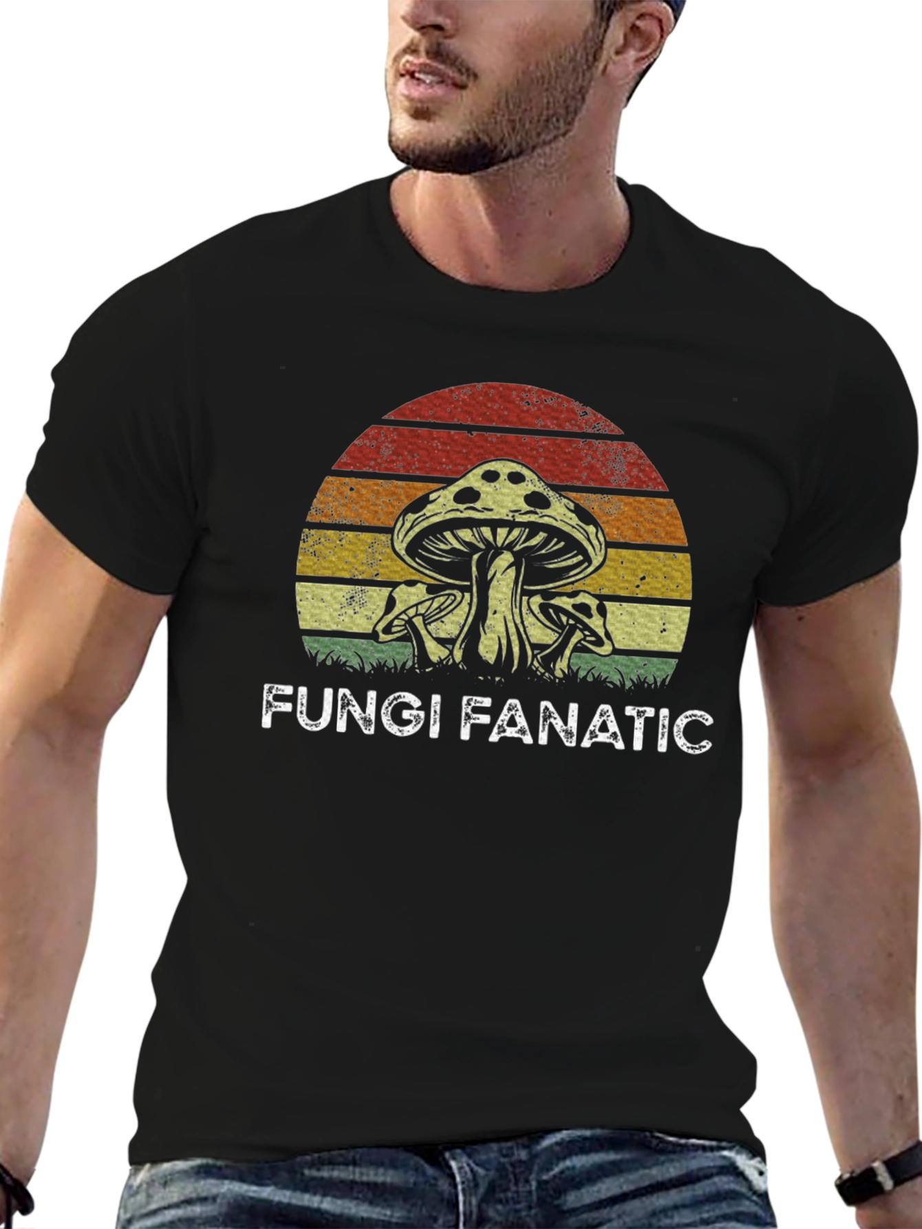 Fungi Fanatic Retro Graphic Tee - Mushroom Lover Shirt