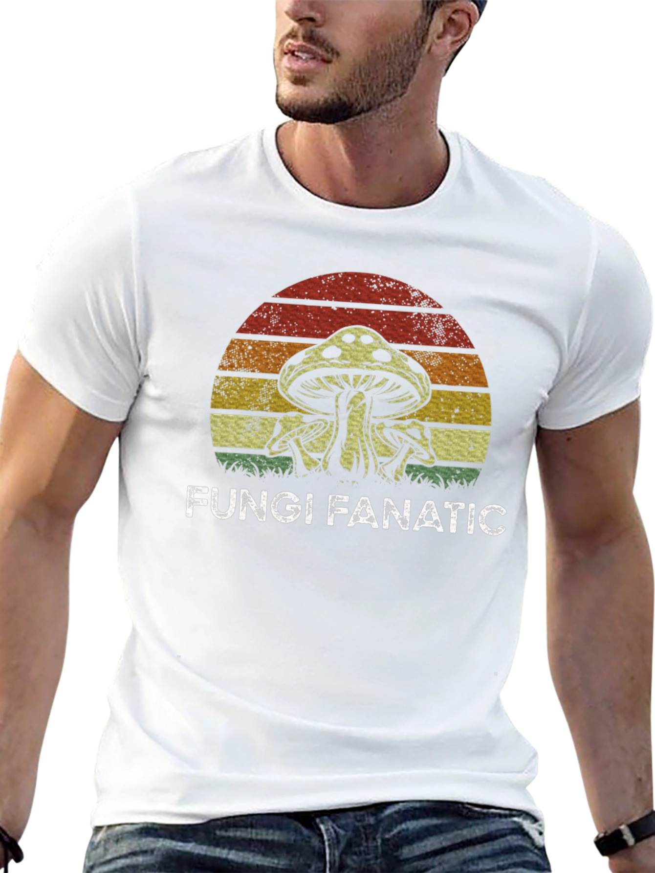 Fungi Fanatic Retro Graphic Tee - Mushroom Lover Shirt
