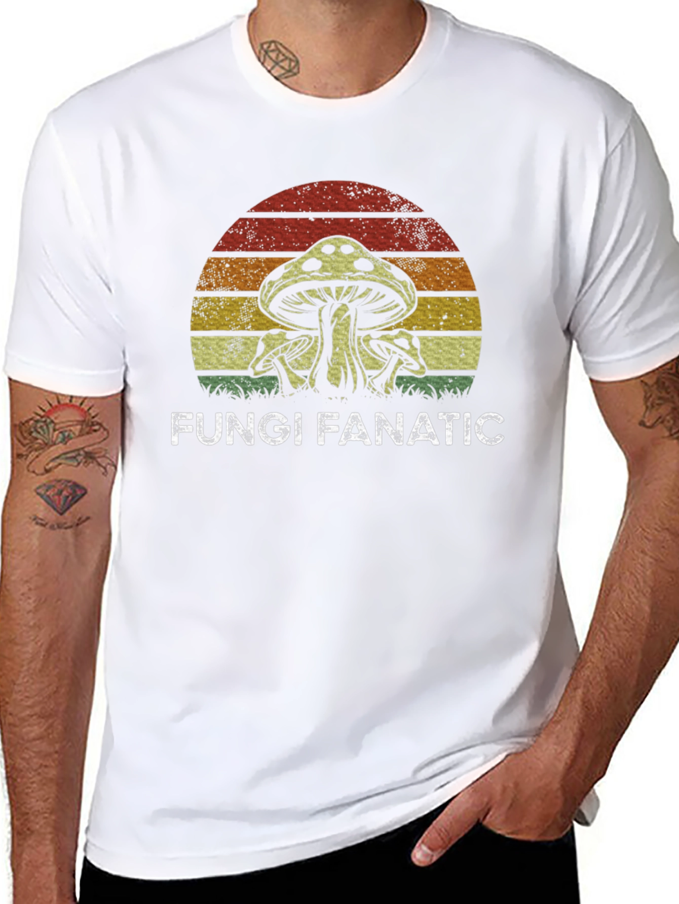 Fungi Fanatic Retro Graphic Tee - Mushroom Lover Shirt