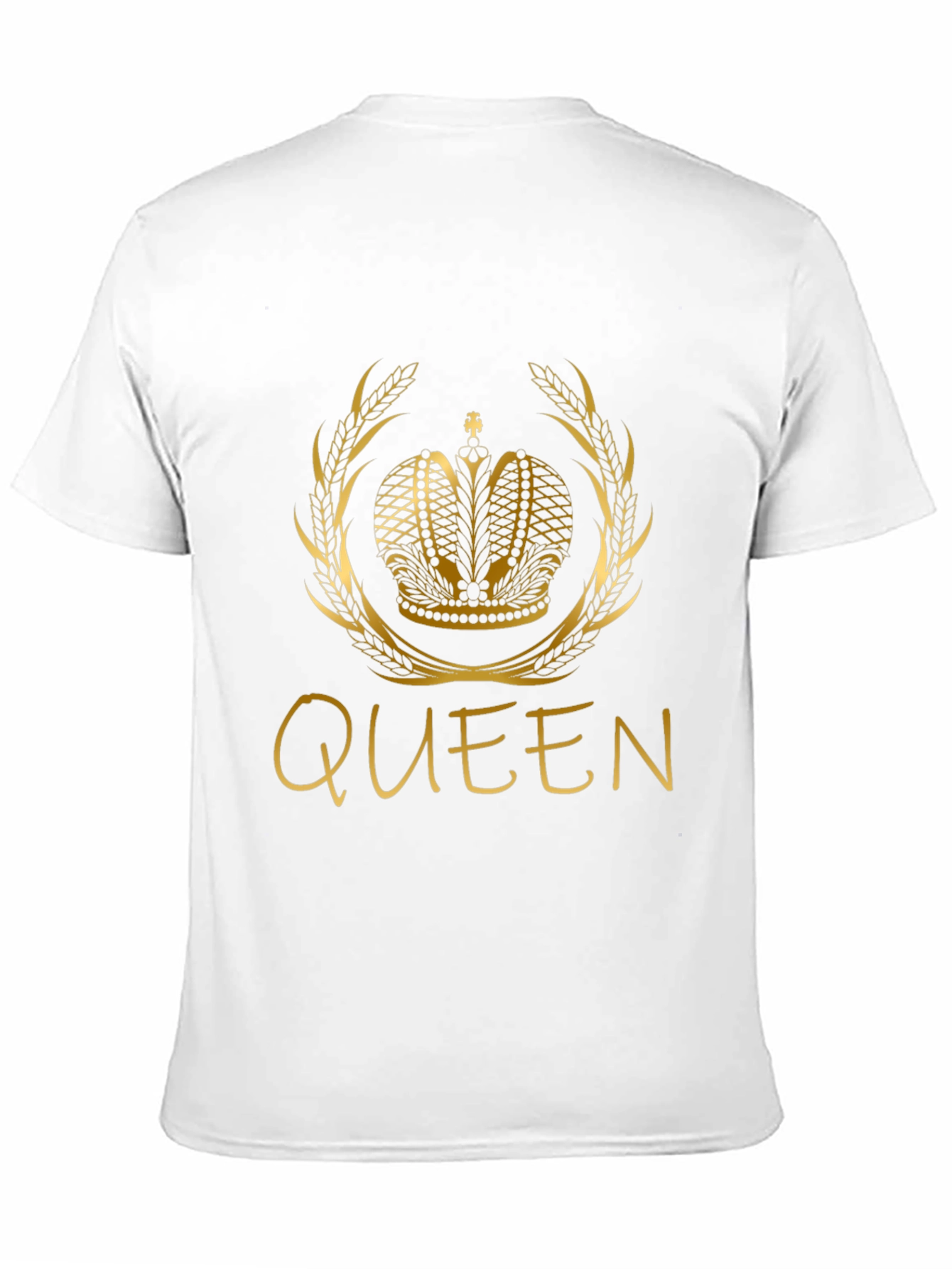 Queen Crown Graphic Tee - Gold Print