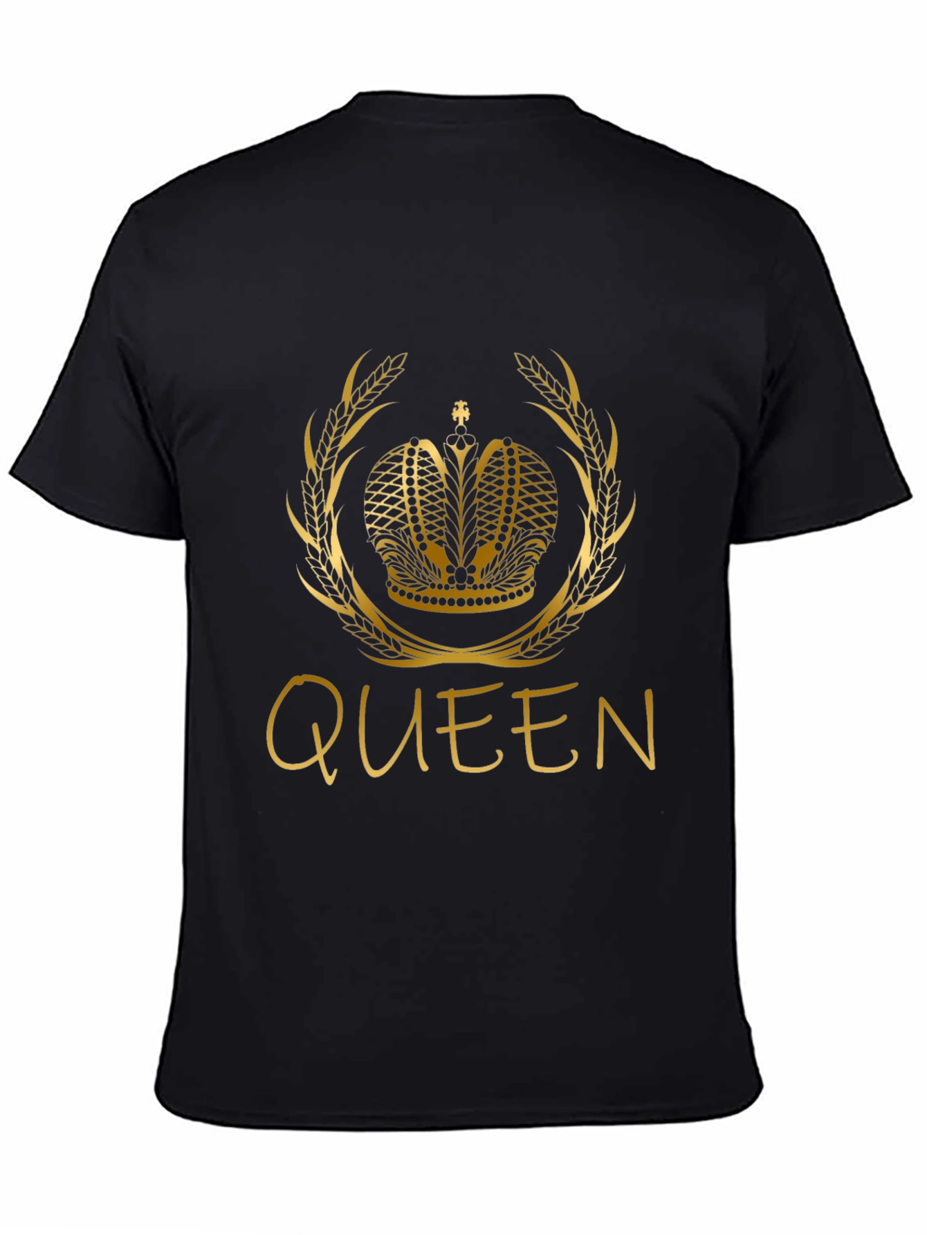 Queen Crown Graphic Tee - Gold Print