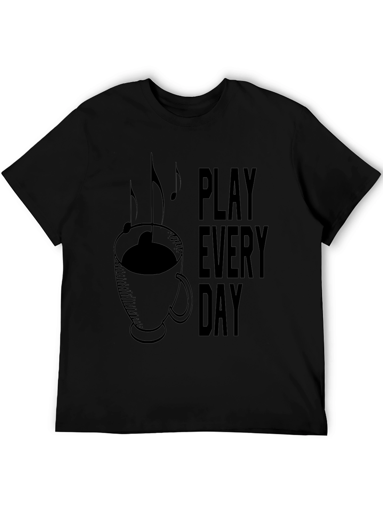 Play Everyday Coffee Music Graphic T-Shirt