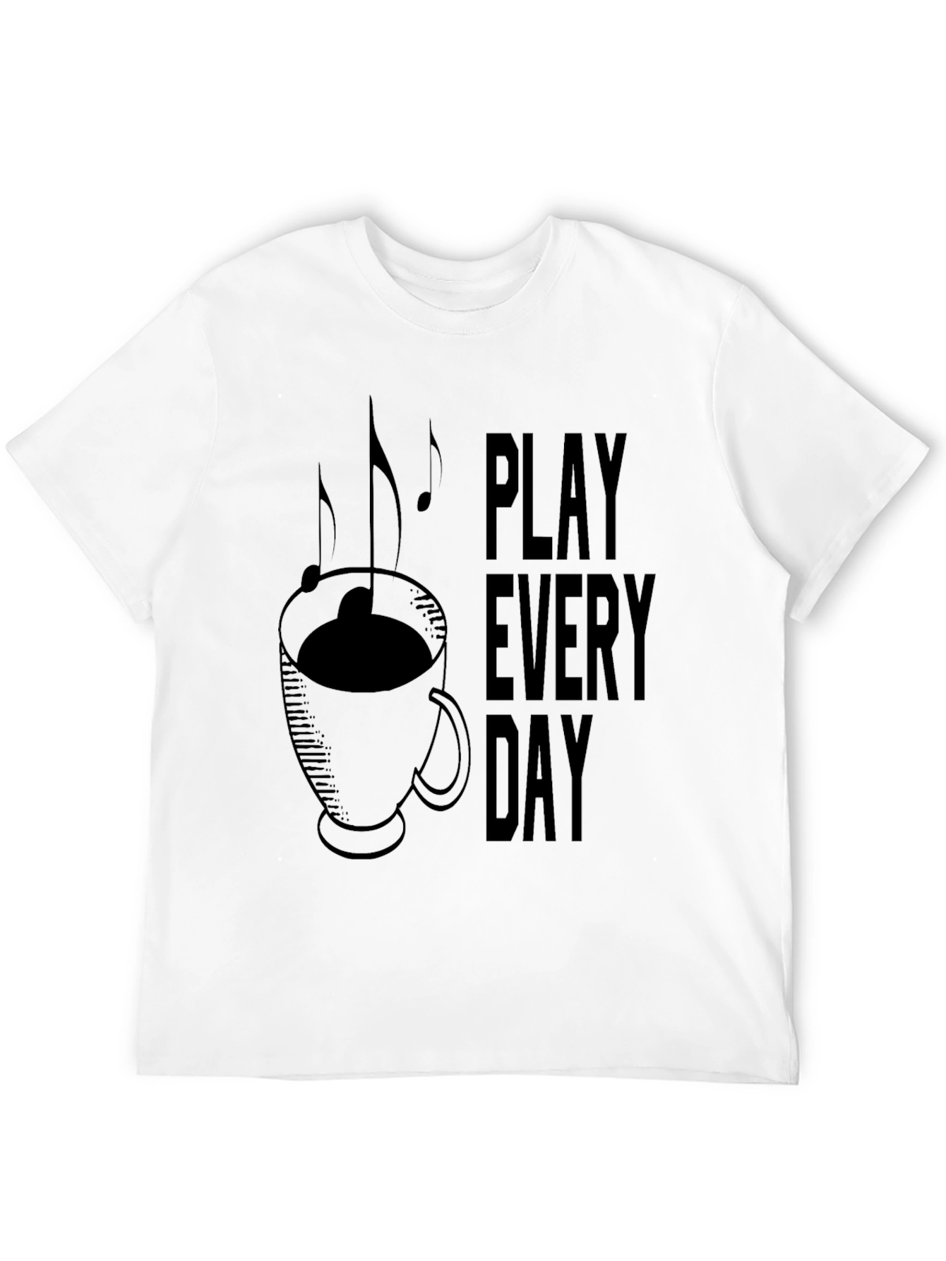 Play Everyday Coffee Music Graphic T-Shirt