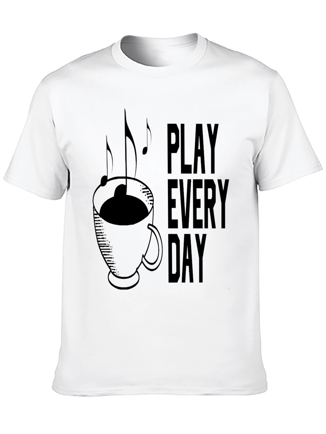 Play Everyday Coffee Music Graphic T-Shirt