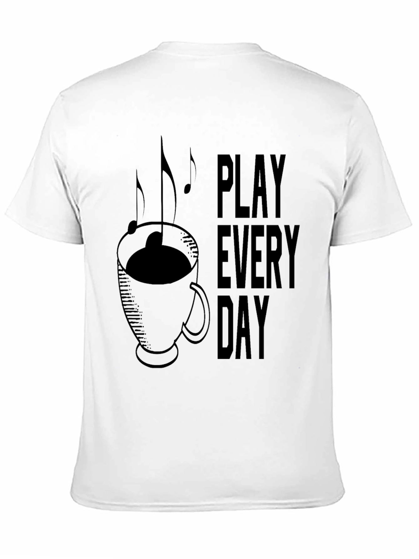 Play Everyday Coffee Music Graphic T-Shirt