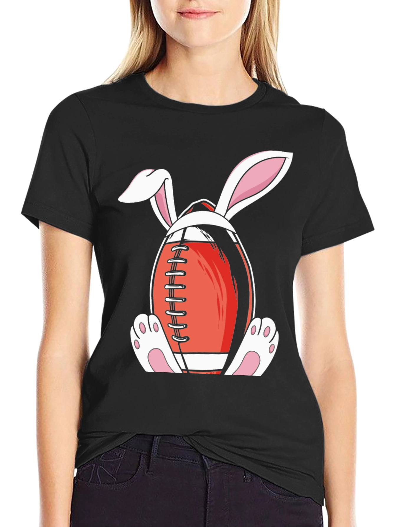 Easter Bunny Football T-Shirt