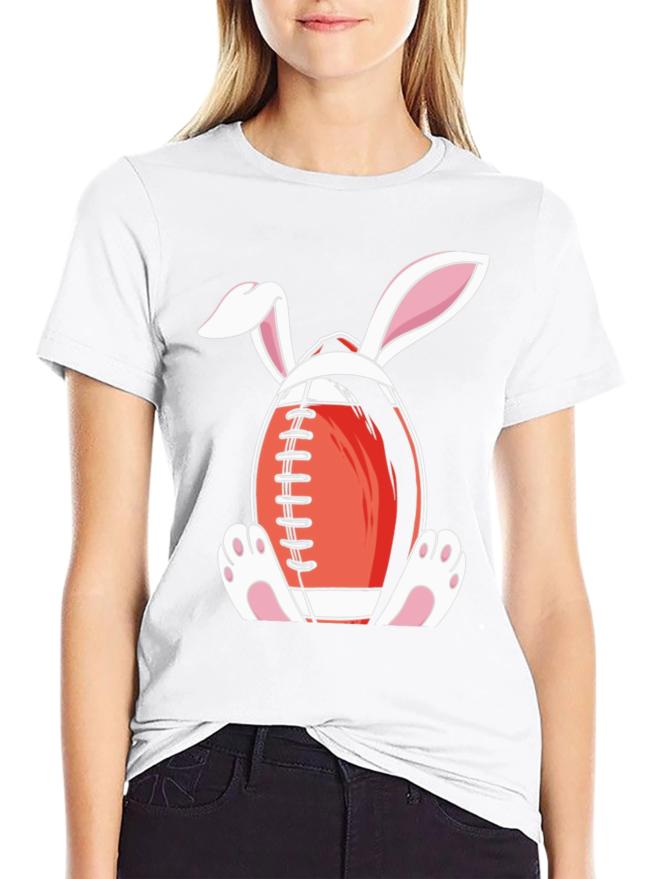 Easter Bunny Football T-Shirt