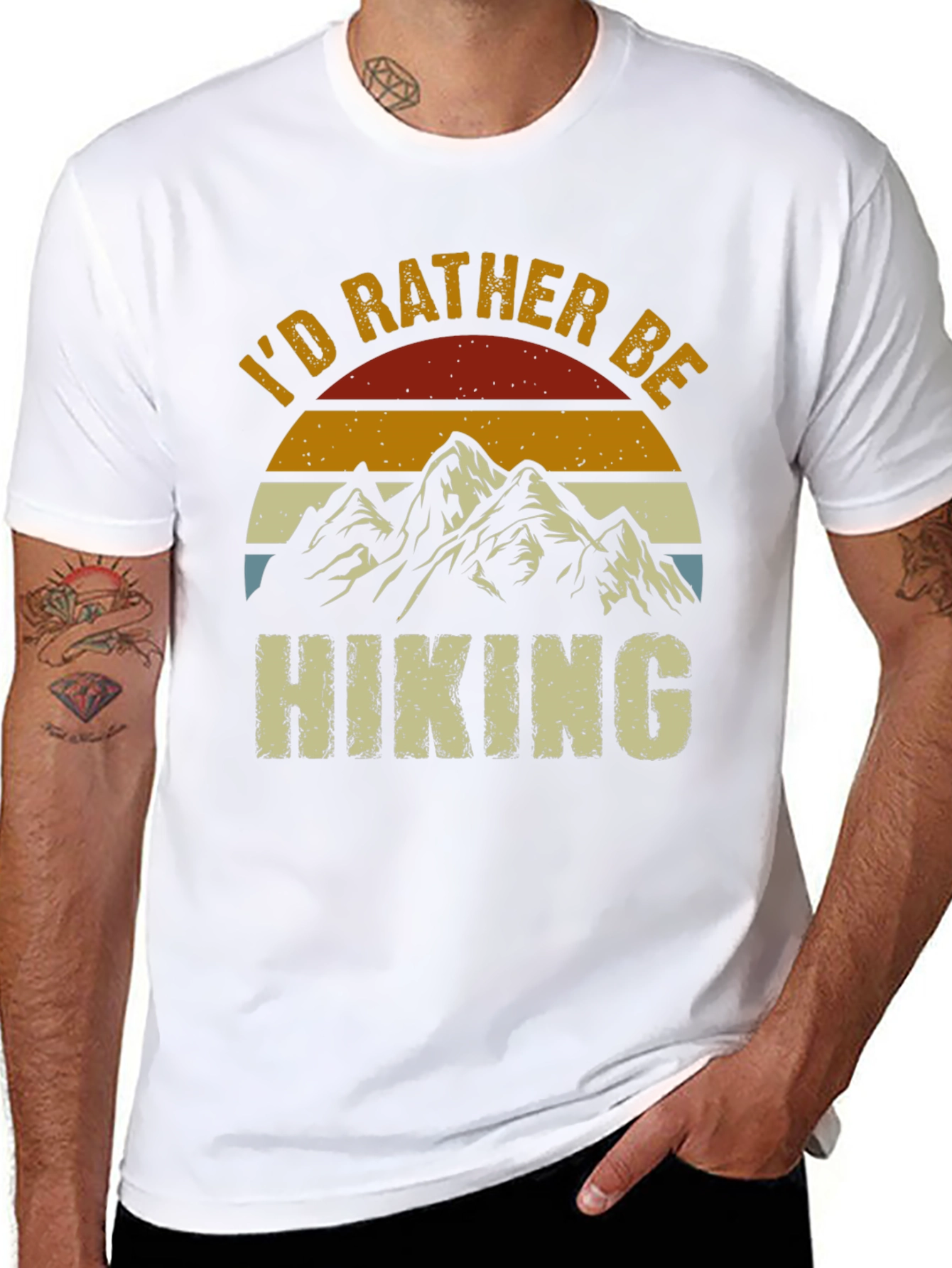 Id Rather Be Hiking Graphic T-Shirt