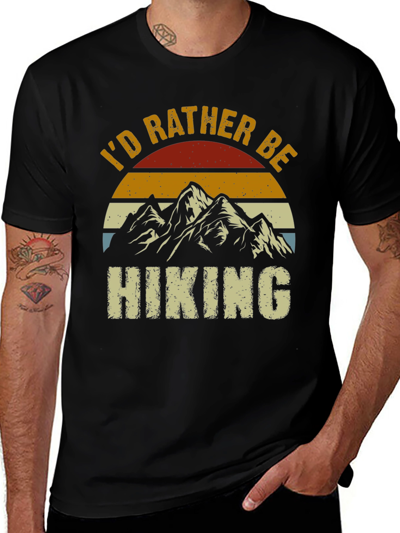 Id Rather Be Hiking Graphic T-Shirt