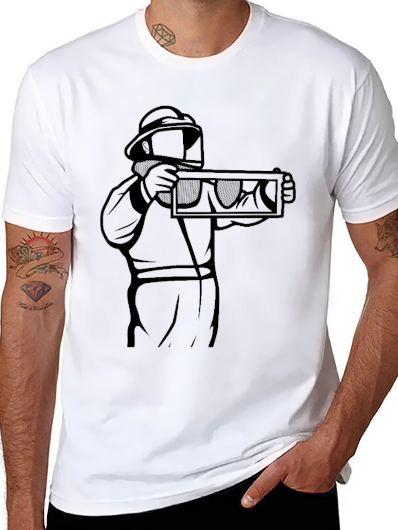 Beekeeper Graphic Tee - Honey Harvesting T-Shirt