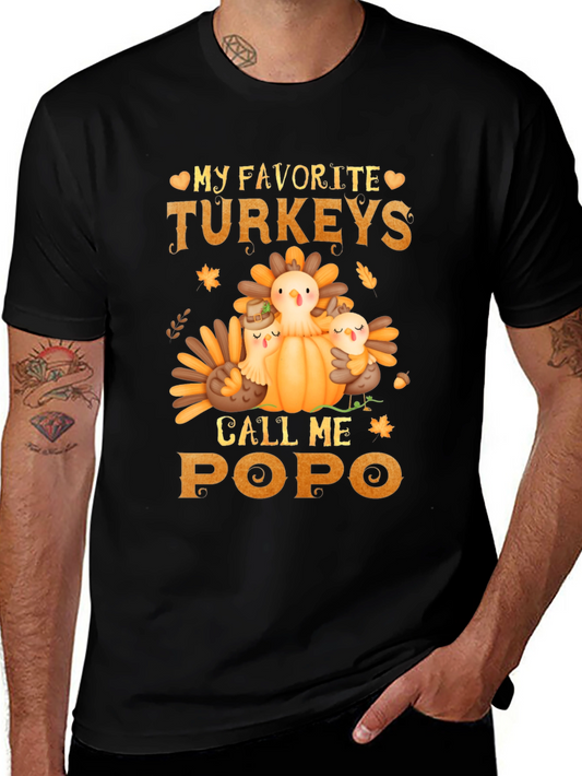 Thanksgiving Turkey Popo T-Shirt