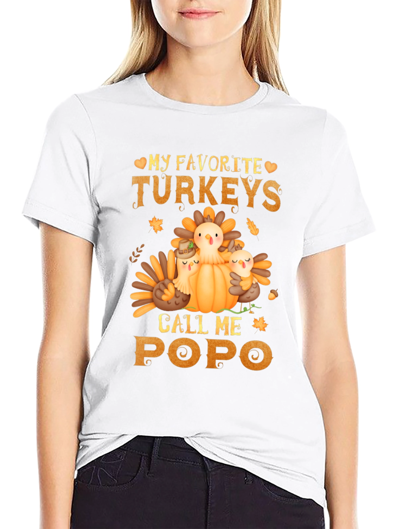 Thanksgiving Turkey Popo T-Shirt