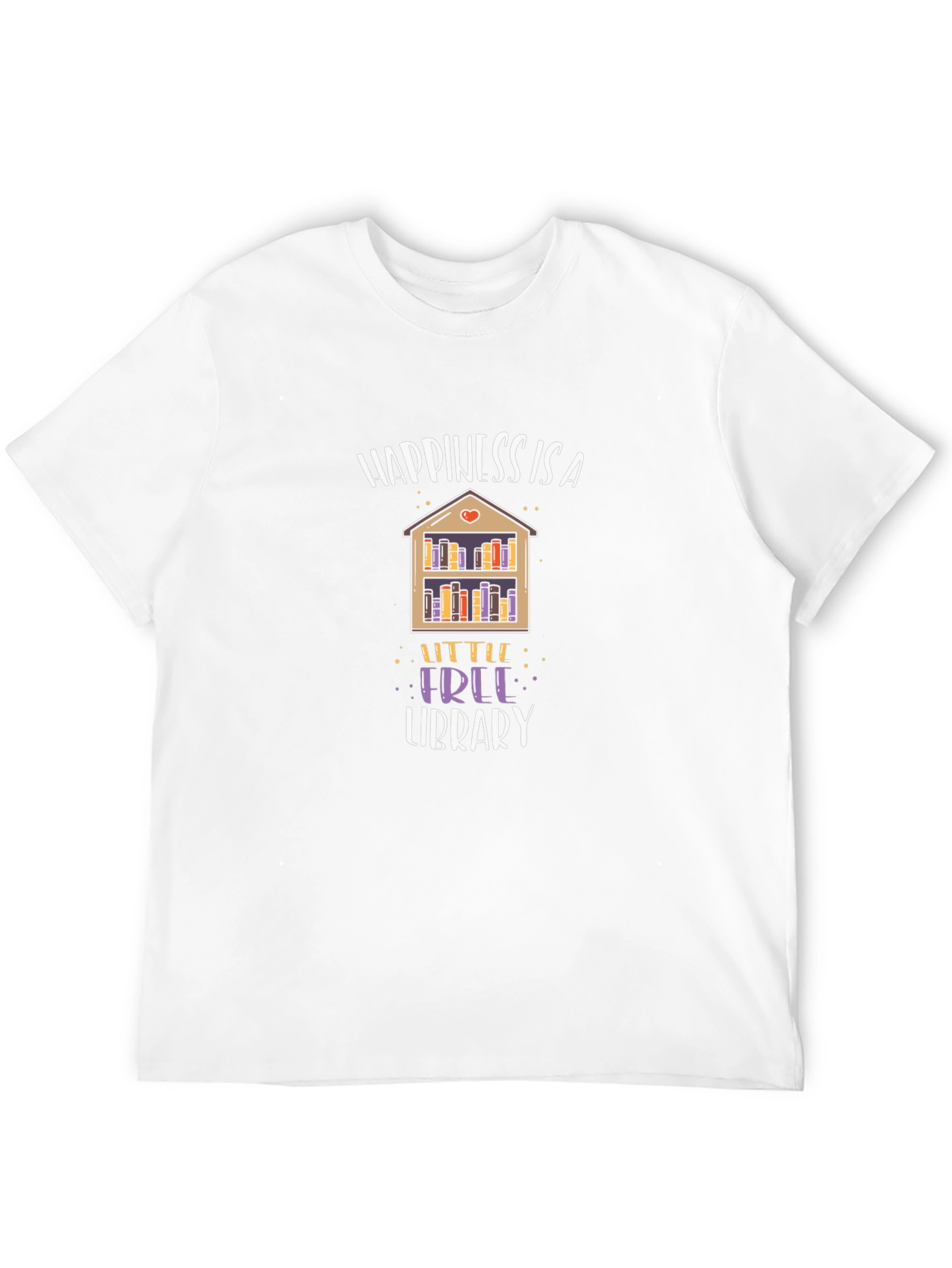 Happiness is a Little Free Library Black T-Shirt