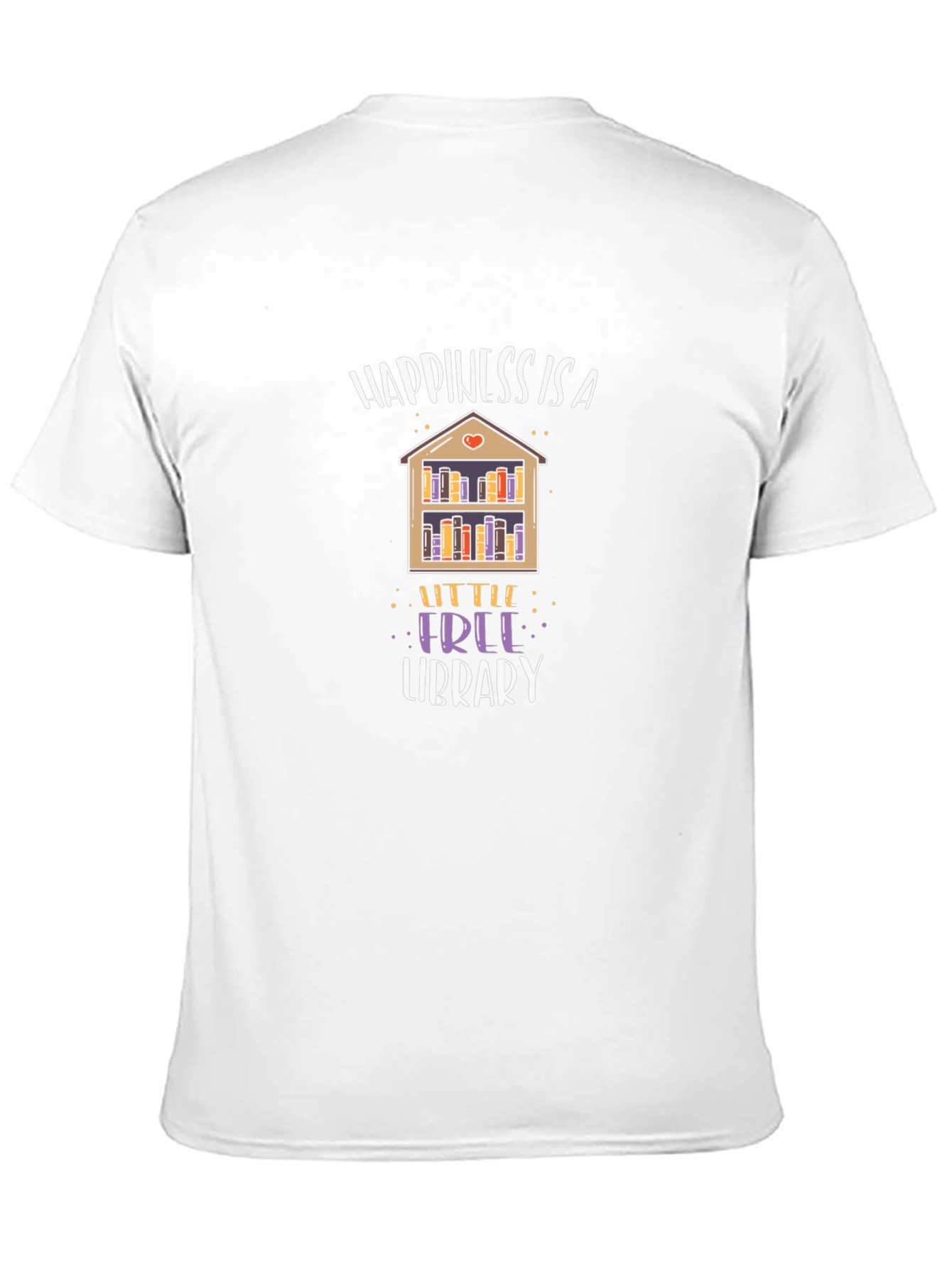 Happiness is a Little Free Library Black T-Shirt