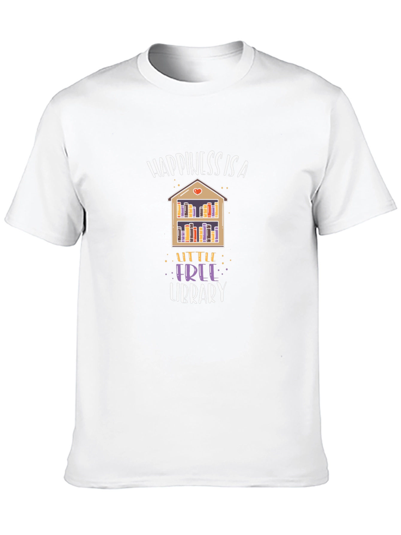 Happiness is a Little Free Library Black T-Shirt
