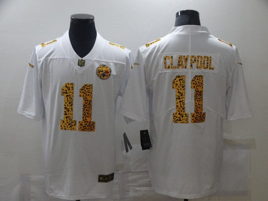 Men's Pittsburgh Steelers Chase Claypool #11 White Game Player Jerseys
