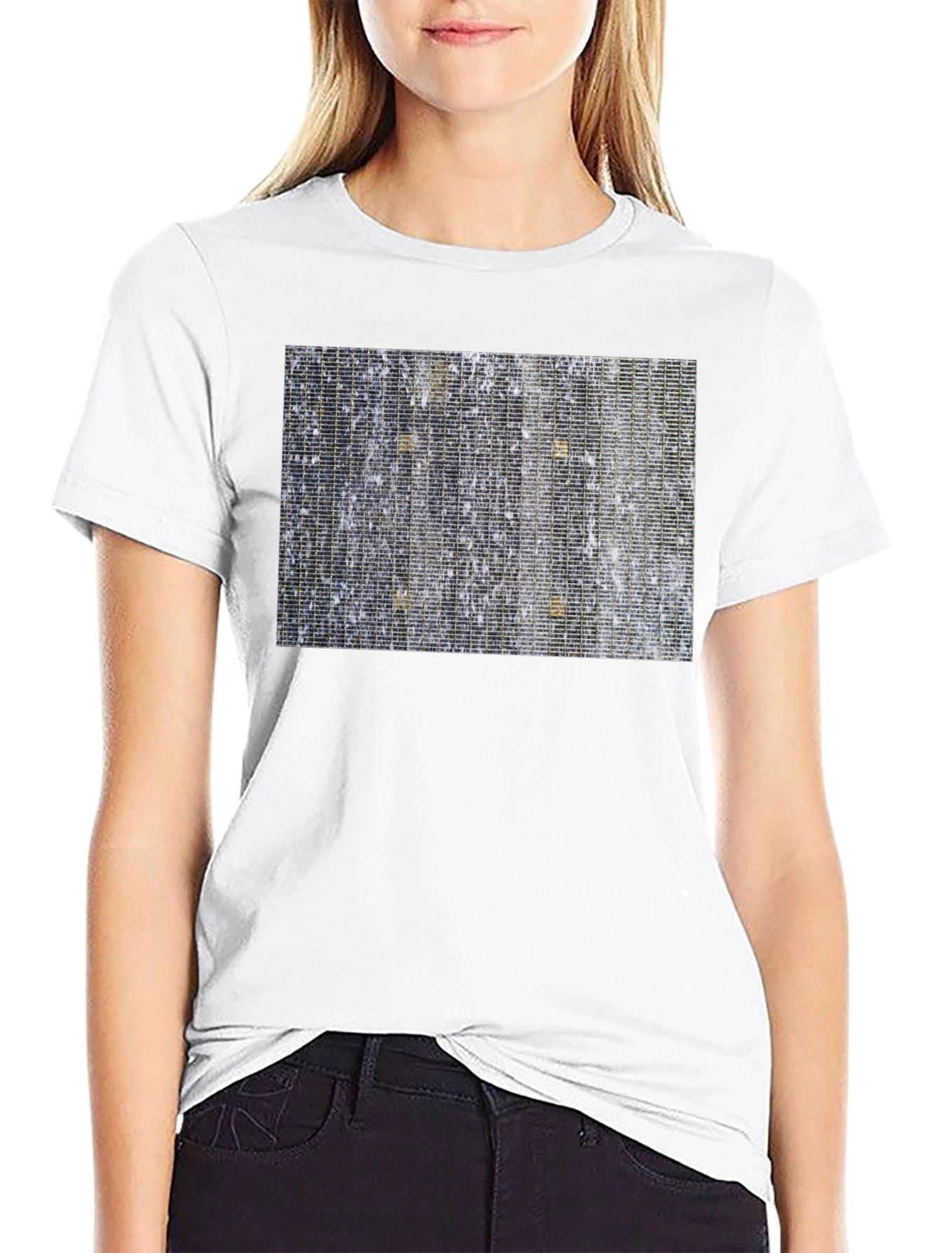 Abstract Patterned Black T-Shirt
