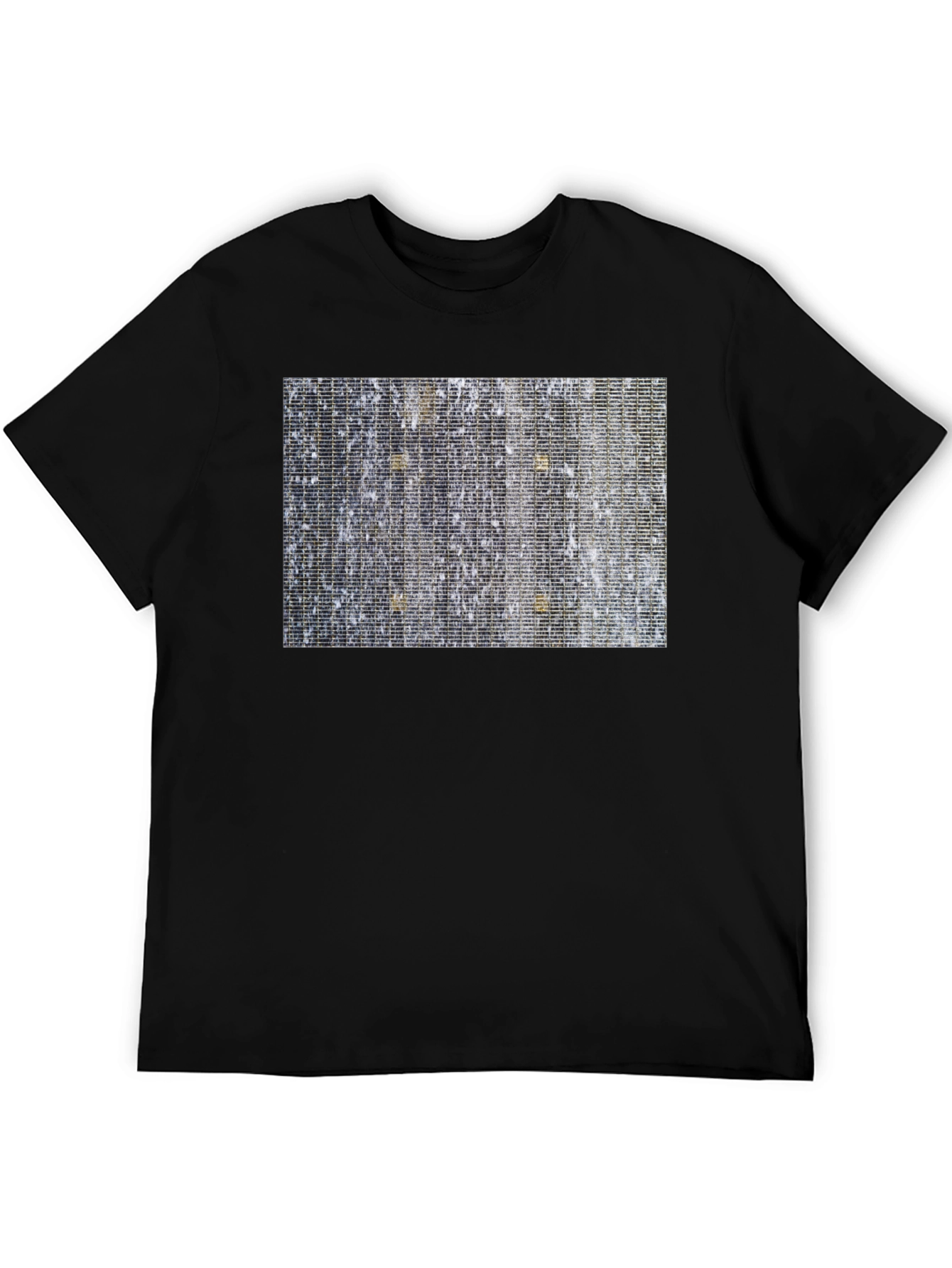 Abstract Patterned Black T-Shirt
