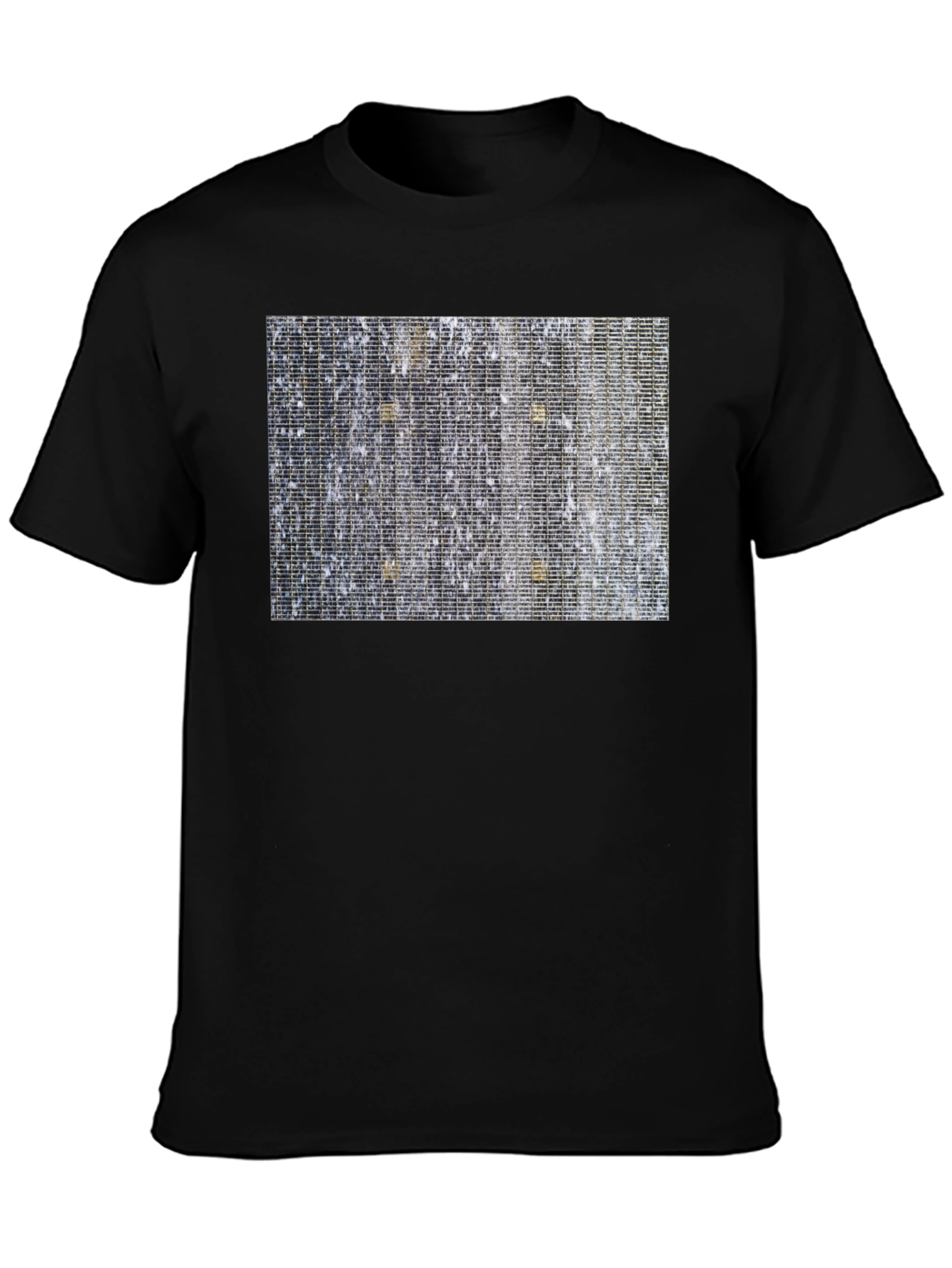 Abstract Patterned Black T-Shirt