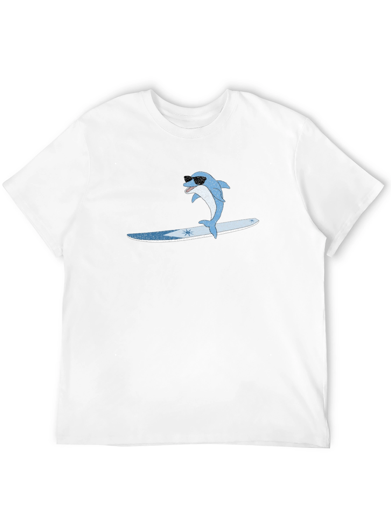 Surfing Dolphin Black T-Shirt