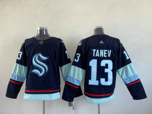 Men's Seattle Kraken Brandon Tanev #13 Deep Sea Blue Home Breakaway Player Jerseys
