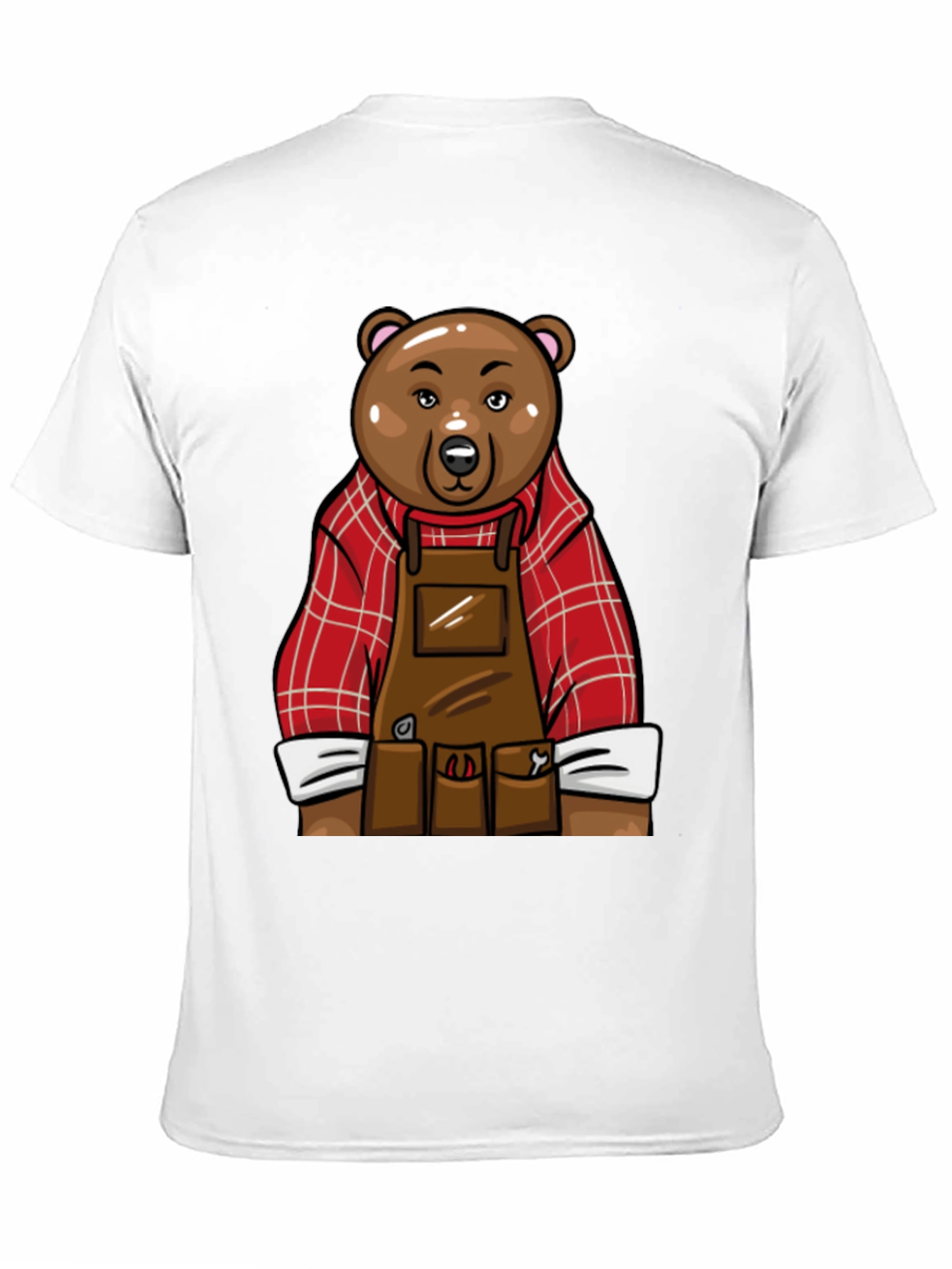 Lumberjack Bear Graphic Tee - Black Cotton T-Shirt