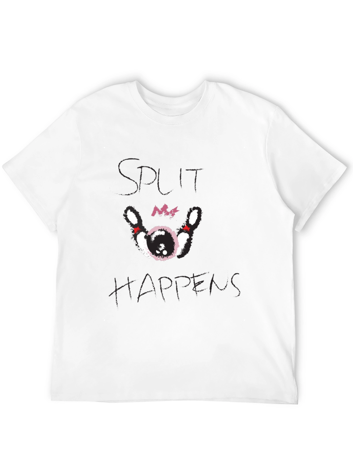 Split Happens Bowling T-Shirt - Black