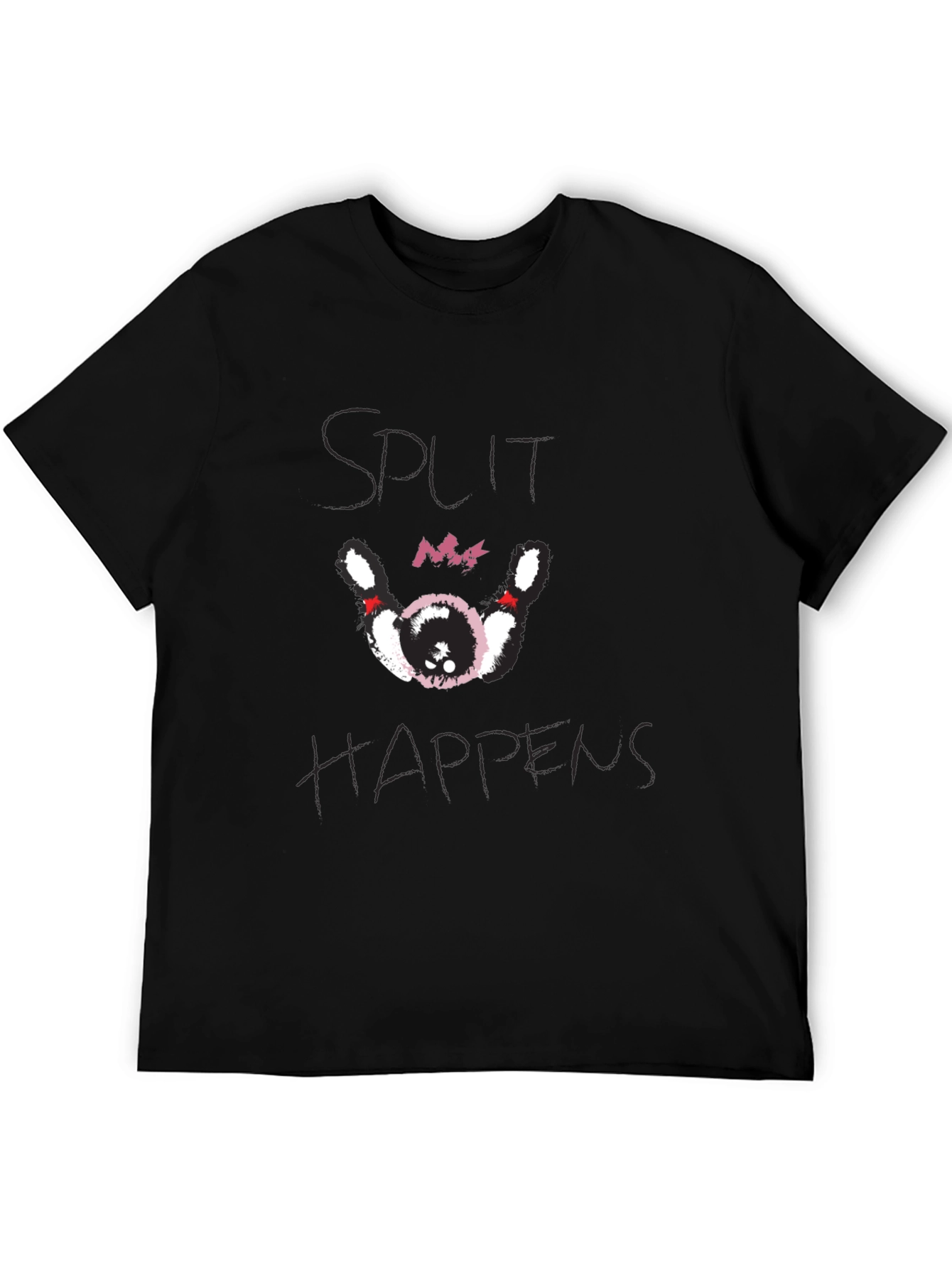 Split Happens Bowling T-Shirt - Black