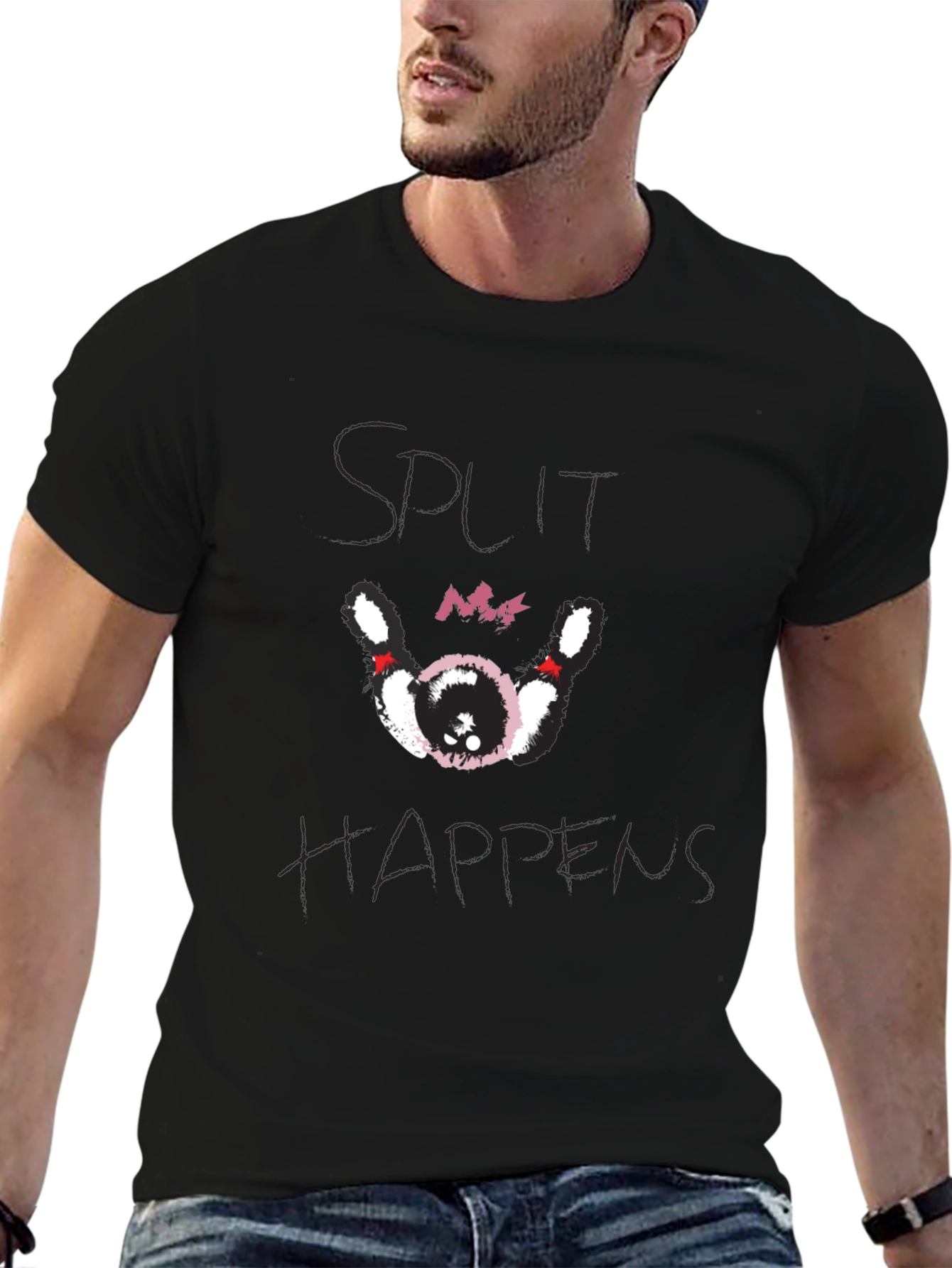 Split Happens Bowling T-Shirt - Black
