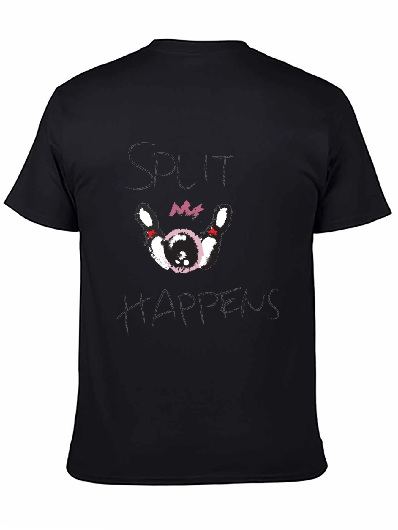 Split Happens Bowling T-Shirt - Black