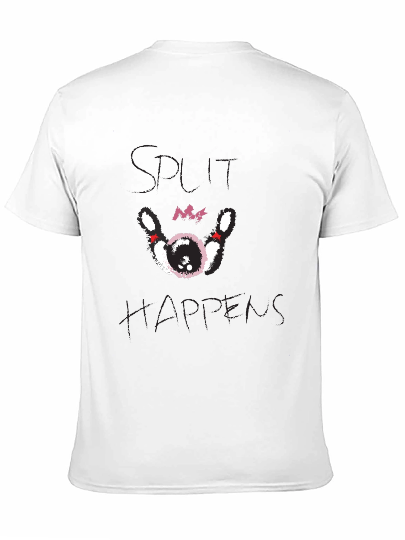 Split Happens Bowling T-Shirt - Black