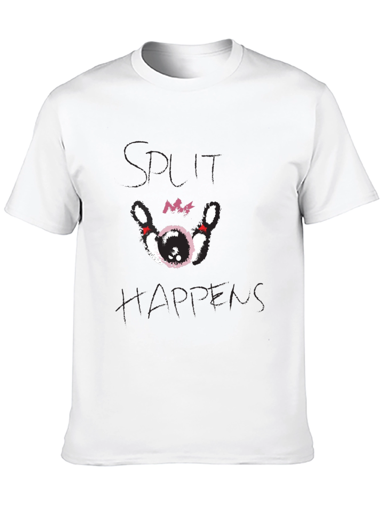 Split Happens Bowling T-Shirt - Black
