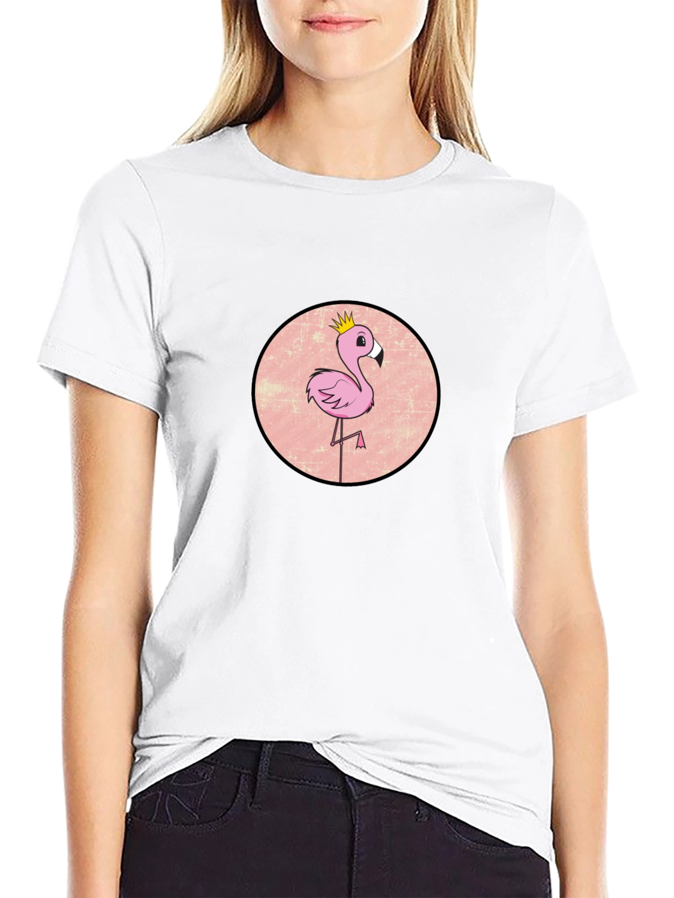 Flamingo King Graphic Tee - Black