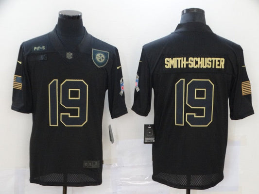 Men's Pittsburgh Steelers #19 JuJu Smith-Schuster Black Game Jerseys