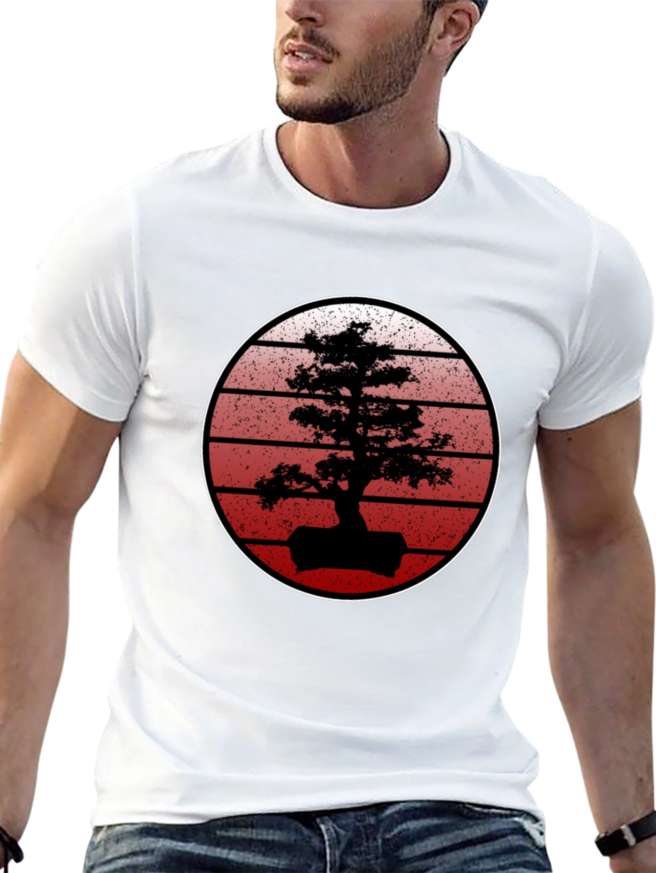 Bonsai Sunset Black T-Shirt
