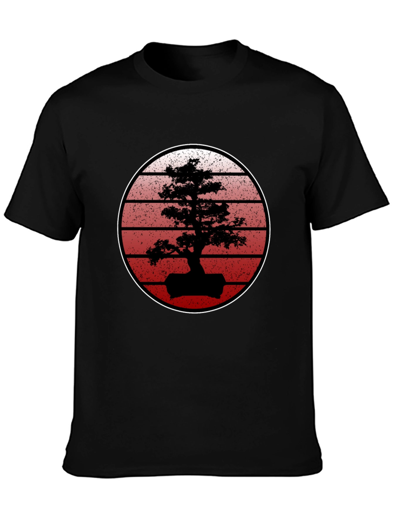 Bonsai Sunset Black T-Shirt