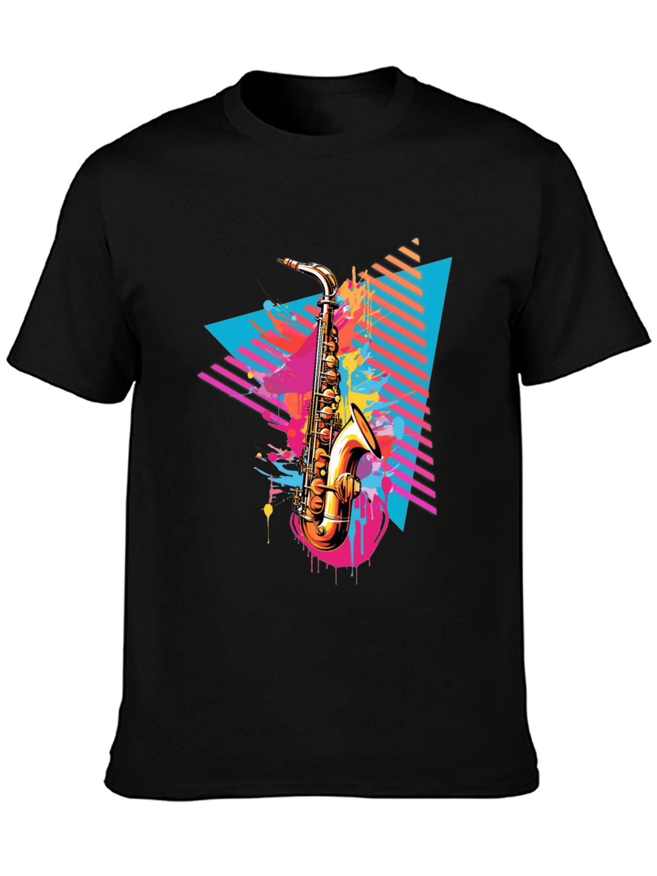 Saxophone Graphic Tee - Retro Music Lover T-Shirt